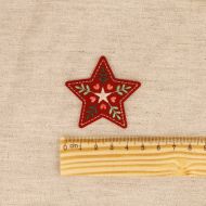 Ecusson noël nordique étoile thermocollant sans couture