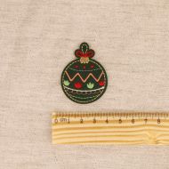 Ecusson noël nordique boule thermocollant sans couture