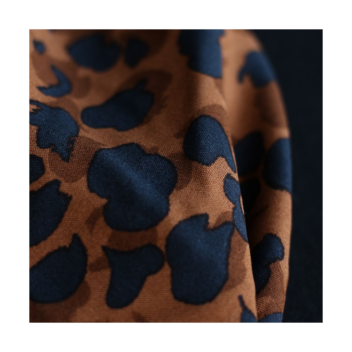 Kodkod - Viscose imprimé graou léopard camel