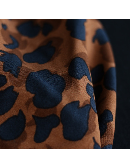 Kodkod - Viscose imprimé graou léopard camel