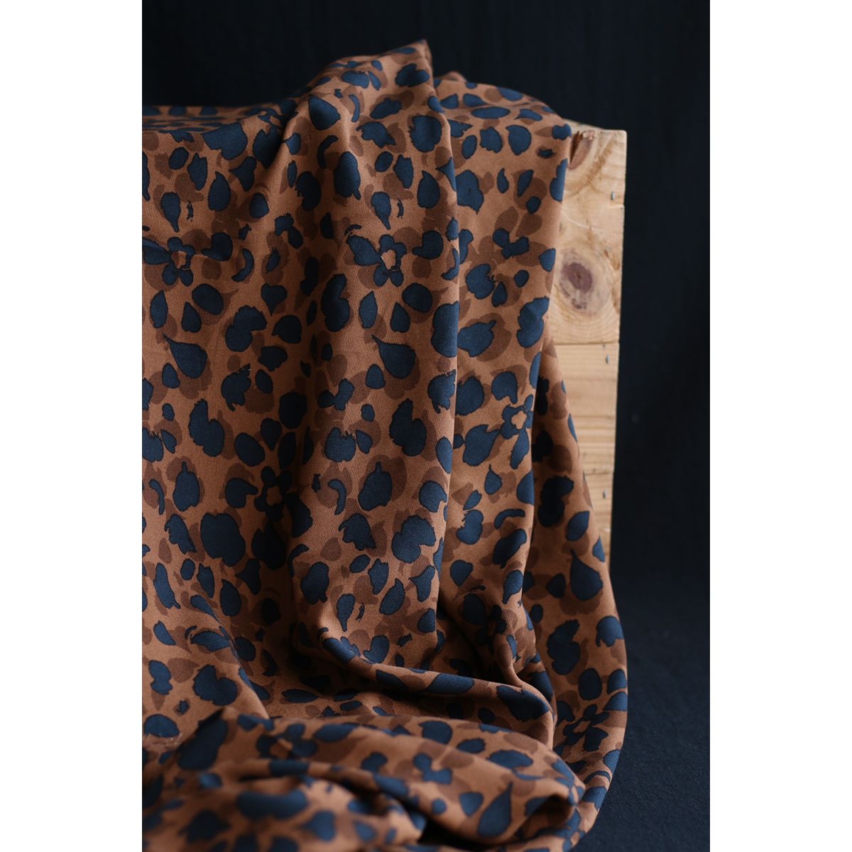 Kodkod - Viscose imprimé graou léopard camel