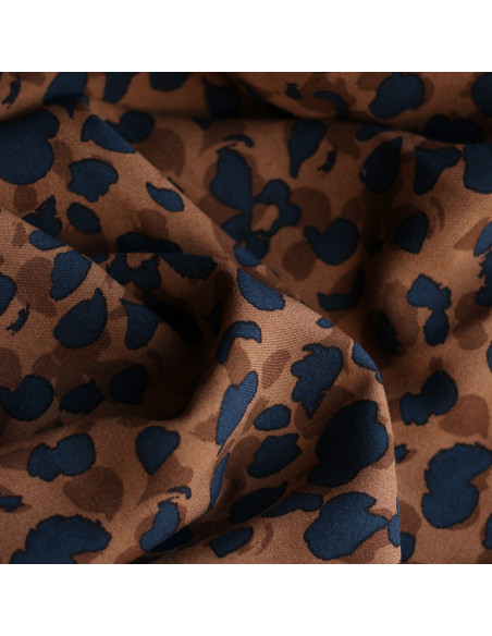 Kodkod - Viscose imprimé graou léopard camel