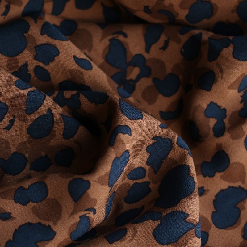 Kodkod - Viscose imprimé graou léopard camel