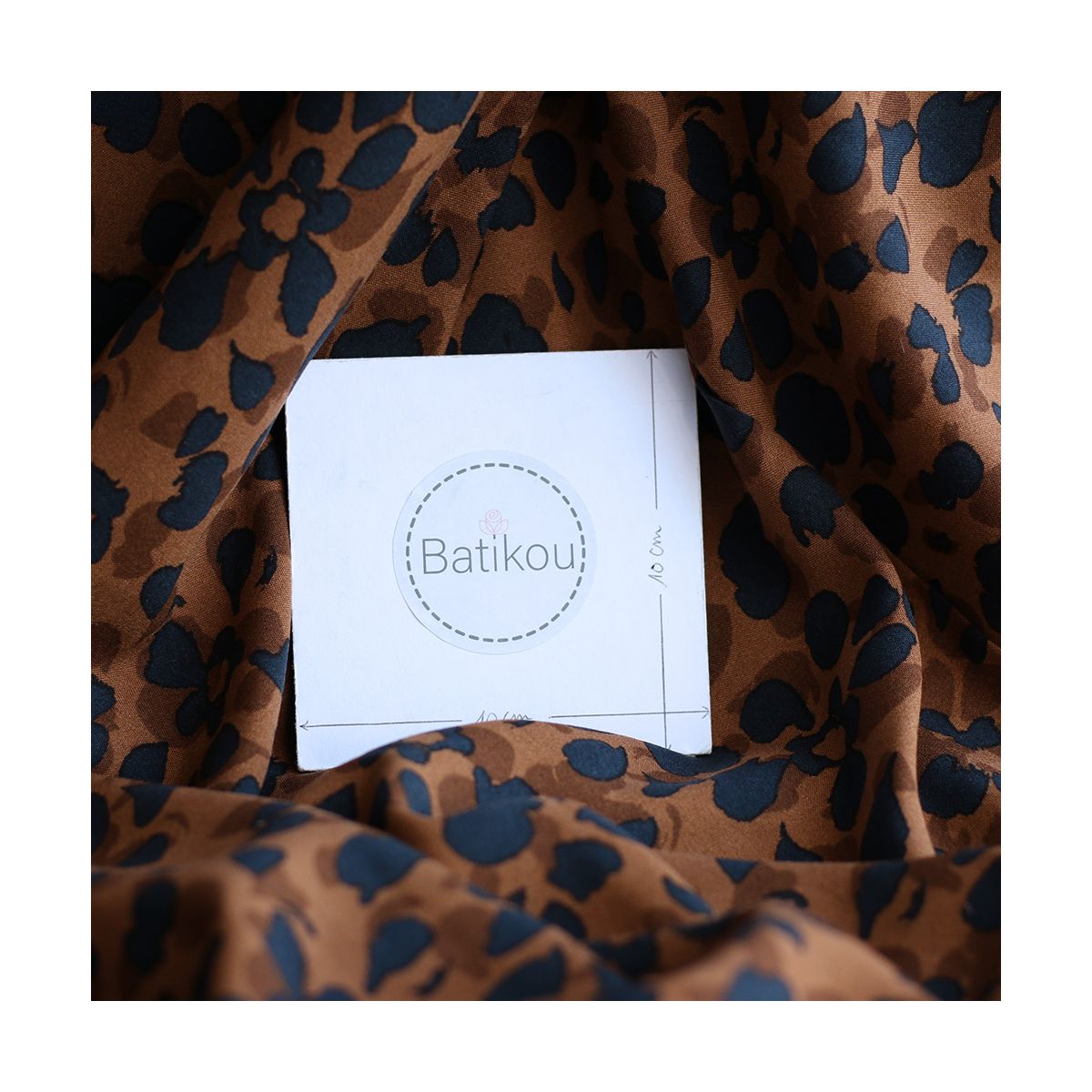 Kodkod - Viscose imprimé graou léopard camel