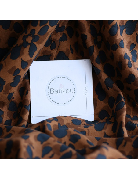 Kodkod - Viscose imprimé graou léopard camel