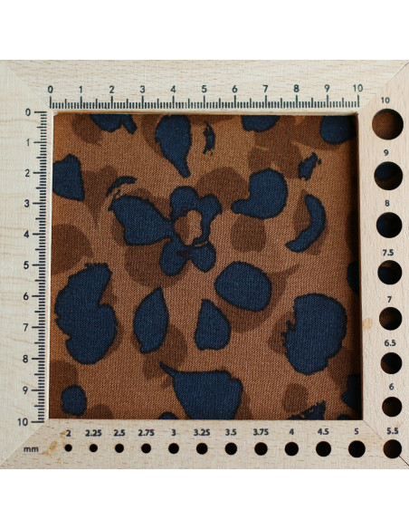 Kodkod - Viscose imprimé graou léopard camel