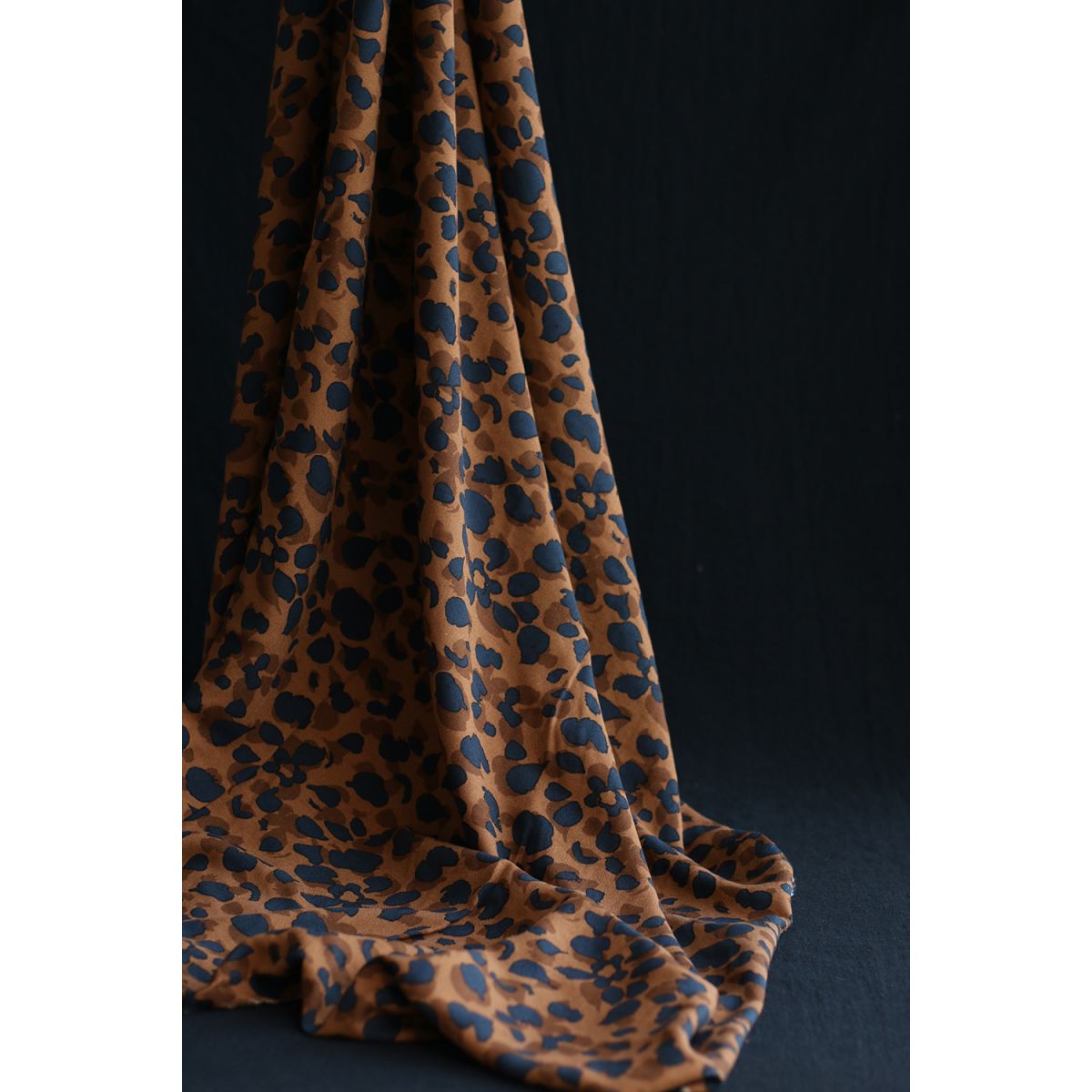 Kodkod - Viscose imprimé graou léopard camel