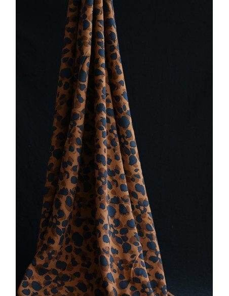 Kodkod - Viscose imprimé graou léopard camel