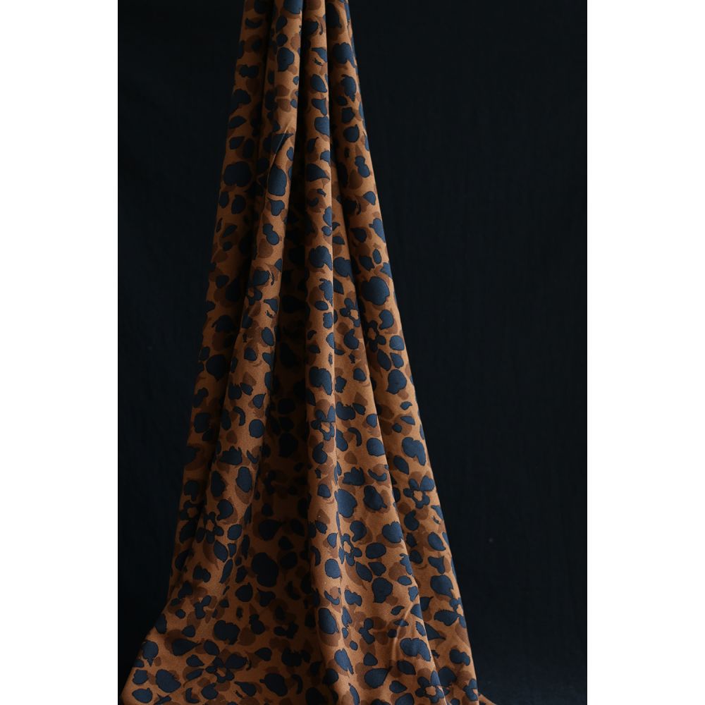 Kodkod - Viscose imprimé graou léopard camel