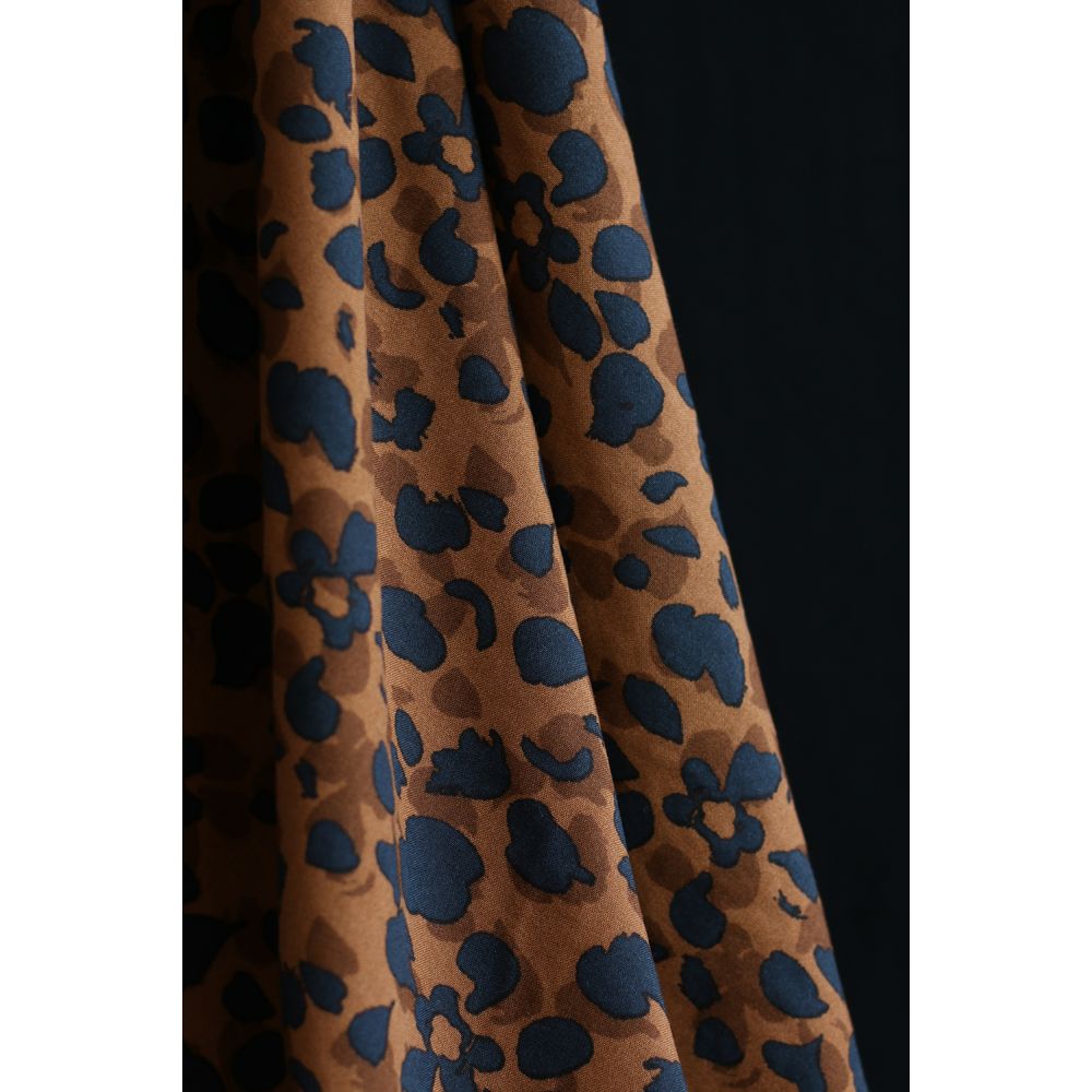 Kodkod - Viscose imprimé graou léopard camel