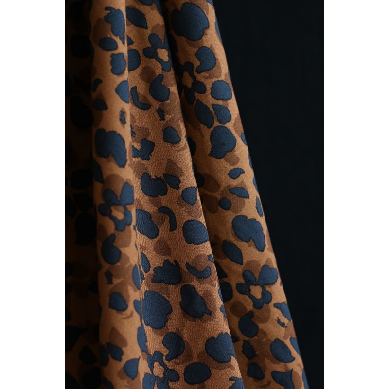 Kodkod - Viscose imprimé graou léopard camel