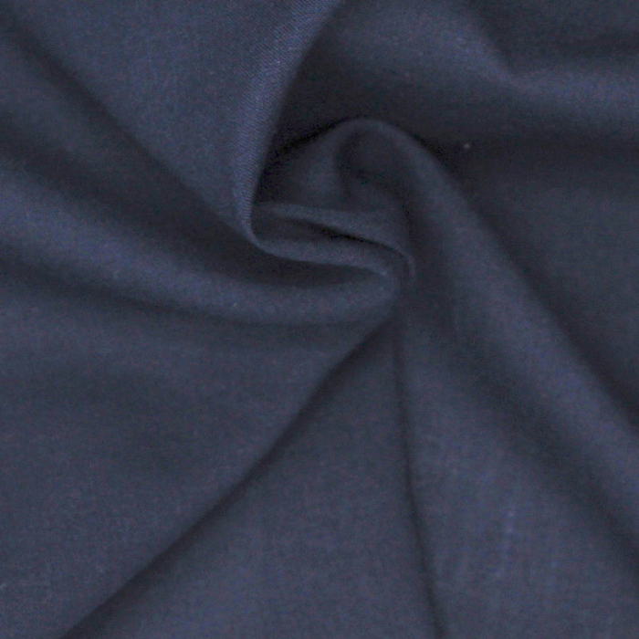 Voile de coton organique uni coloris bleu marine