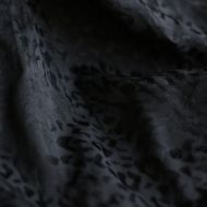 Lea - Viscose tissage jacquard graou / léopard noir