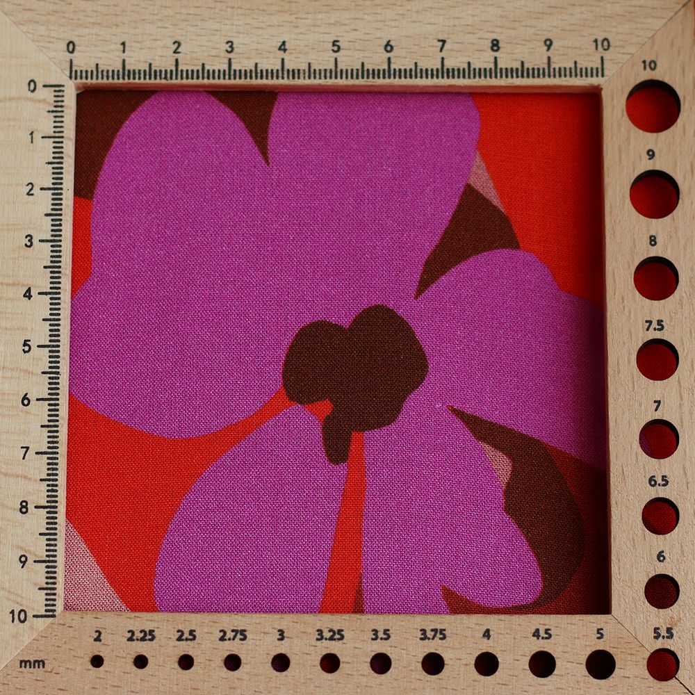 Aimael - Viscose imprimé grapique rose et rouge