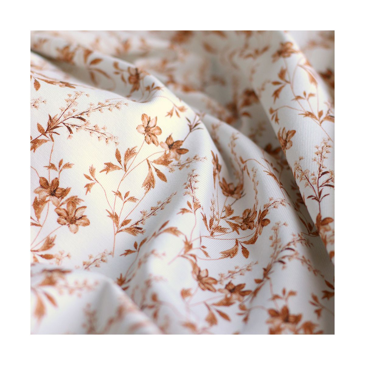 Jersey coton à motif fleuri feuilles d'automne Jersey coton à motif fleuri feuilles d'automne