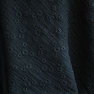 Esmée - Double gaze de coton brodée coloris noir