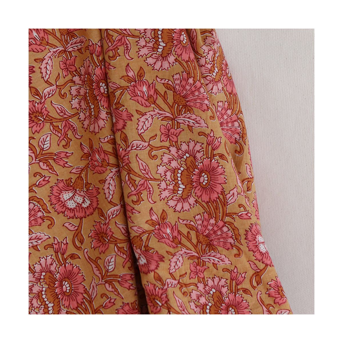 Tissu indien coton hand block traditionnel Tissu indien coton hand block traditionnel