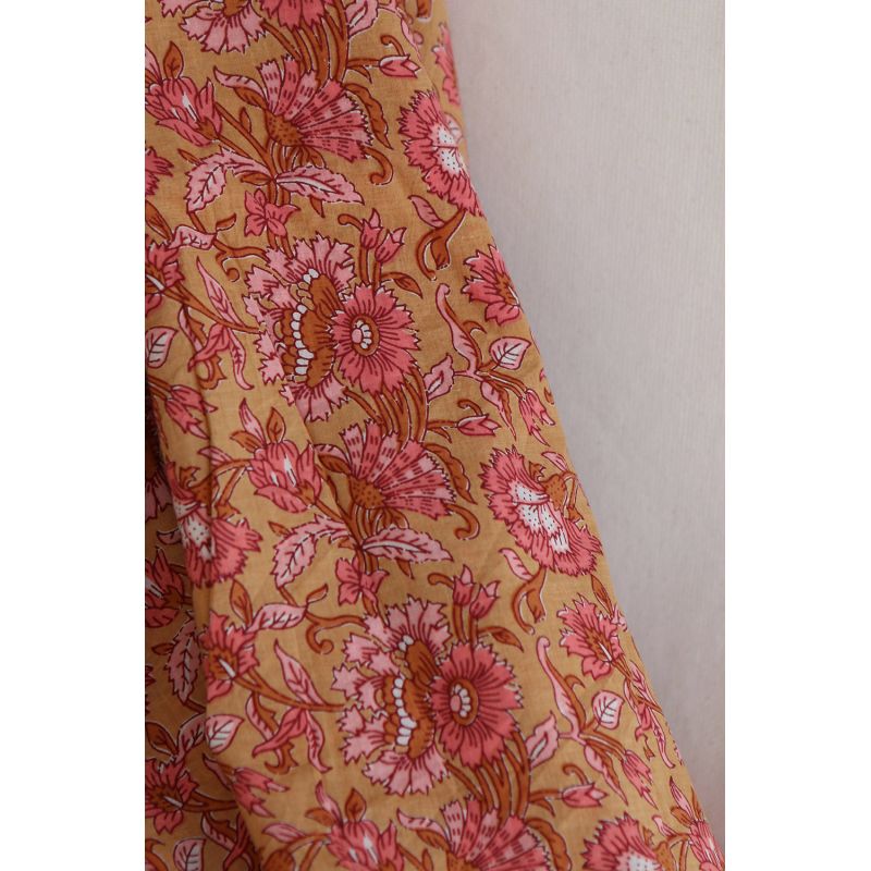 Tissu indien coton hand block traditionnel