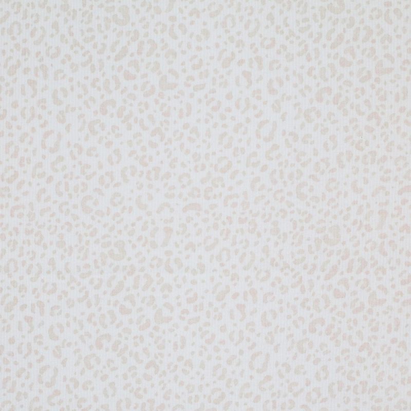 Jersey coton côtes fines à motif Graou beige lait