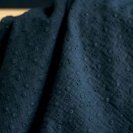 Adèle - Double gaze de coton brodée coloris noir