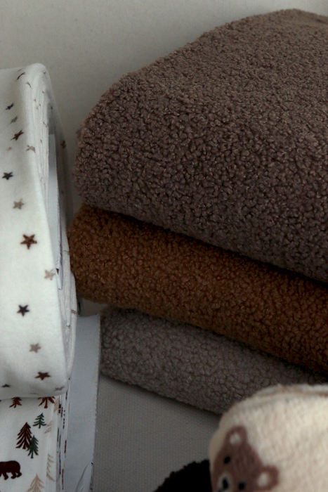 Dolly - Teddy / moumoute sherpa bouclettes taupe clair