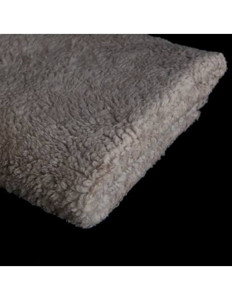 Colby - Fausse fourrure / Moumoute / Sherpa de coton taupe clair