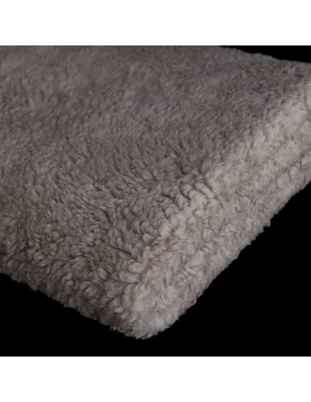 Colby - Fausse fourrure / Moumoute / Sherpa de coton taupe clair