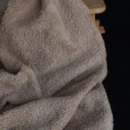 Colby - Fausse fourrure / Moumoute / Sherpa de coton taupe clair