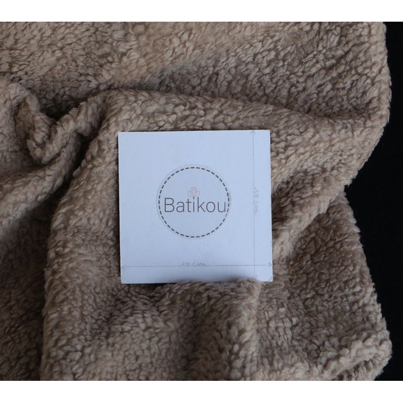 Colby - Fausse fourrure / Moumoute / Sherpa de coton taupe clair