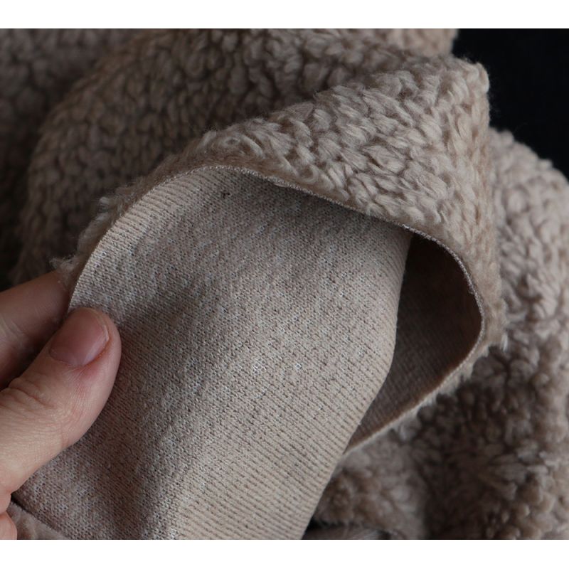 Colby - Fausse fourrure / Moumoute / Sherpa de coton taupe clair