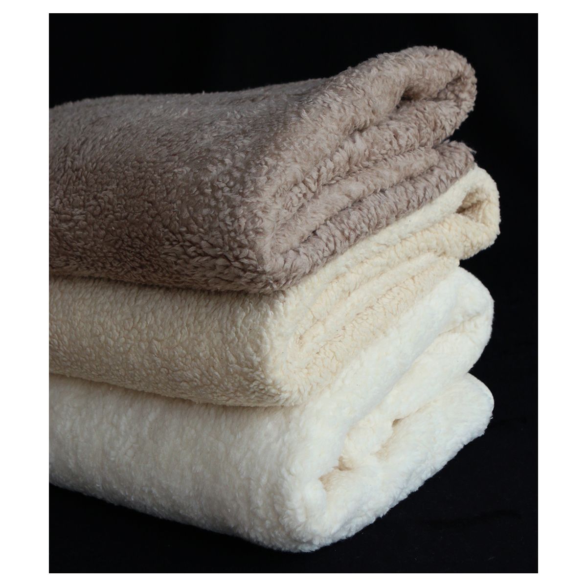 Colby - Fausse fourrure / Moumoute / Sherpa de coton crème clair