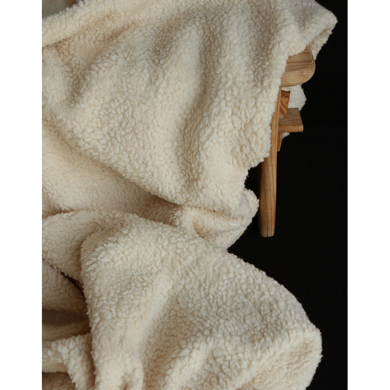 Colby - Fausse fourrure / Moumoute / Sherpa de coton crème clair