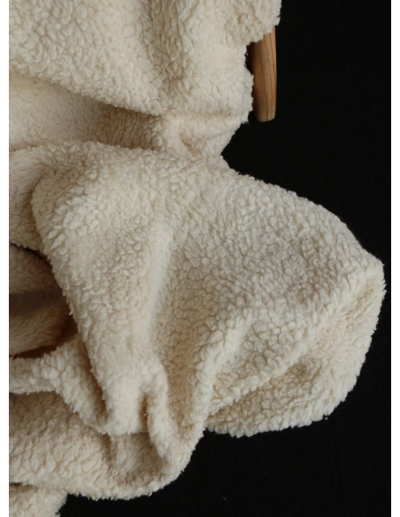 Colby - Fausse fourrure / Moumoute / Sherpa de coton crème clair