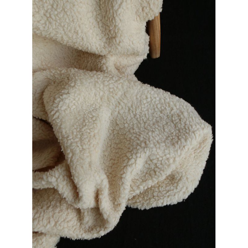 Colby - Fausse fourrure / Moumoute / Sherpa de coton crème clair