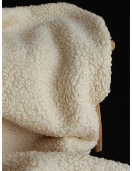 Colby - Fausse fourrure / Moumoute / Sherpa de coton crème clair