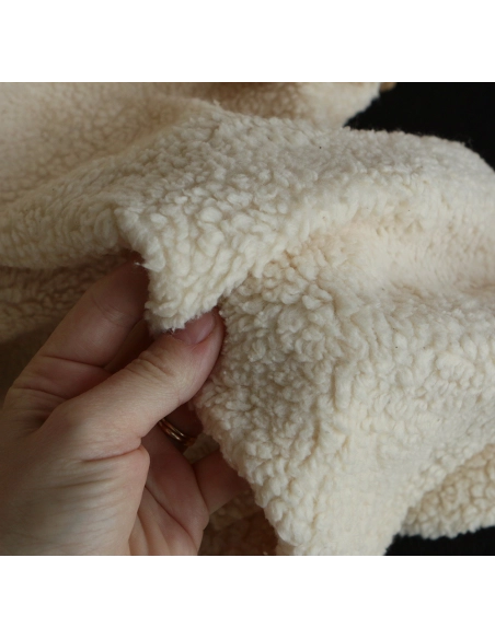 Colby - Fausse fourrure / Moumoute / Sherpa de coton crème clair