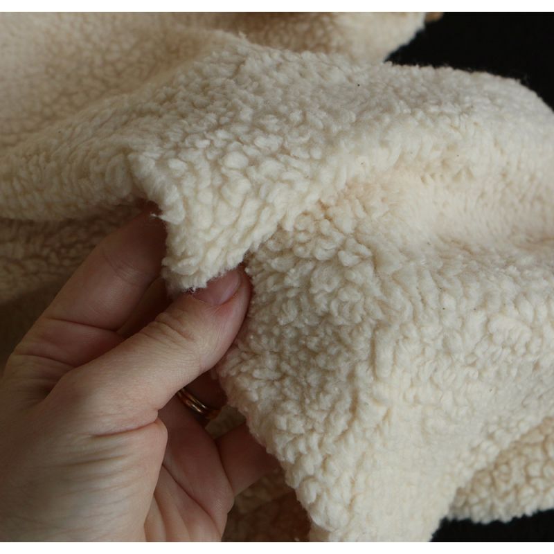 Colby - Fausse fourrure / Moumoute / Sherpa de coton crème clair