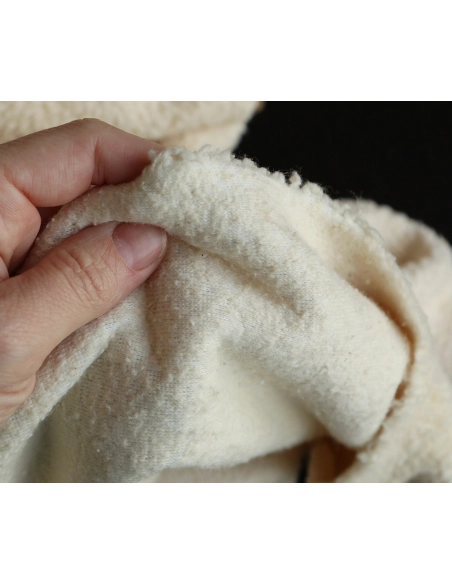 Colby - Fausse fourrure / Moumoute / Sherpa de coton crème clair