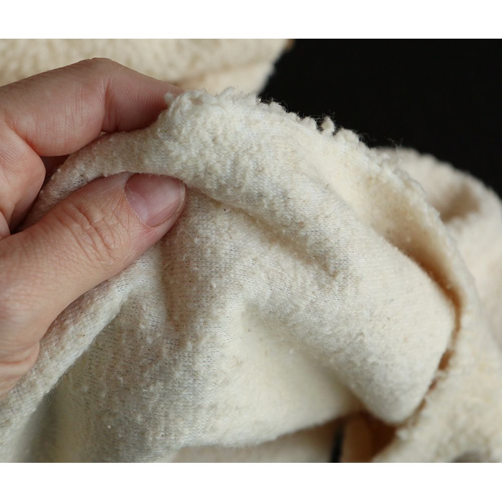 Colby - Fausse fourrure / Moumoute / Sherpa de coton crème clair