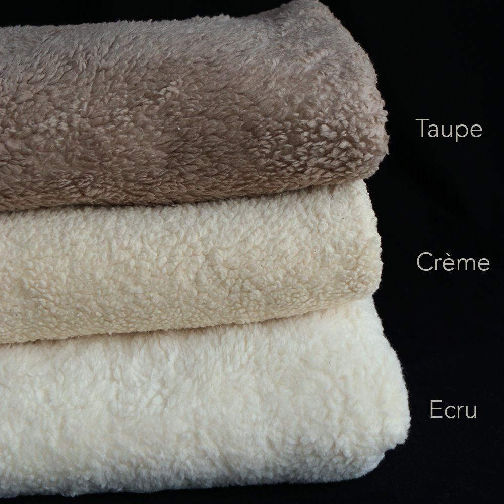 Colby - Fausse fourrure / Moumoute / Sherpa de coton taupe clair