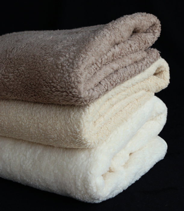 Colby - Fausse fourrure / Moumoute / Sherpa de coton écru naturel