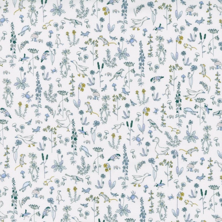 tissu Liberty theo bleu tissu Liberty theo bleu