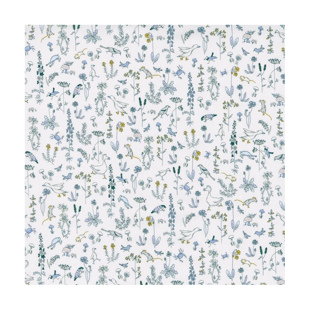 tissu Liberty theo bleu