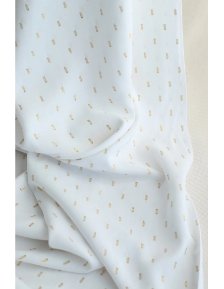 Viscose uni plumetis doré coloris écru