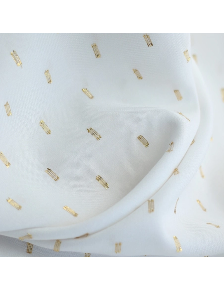 Viscose uni plumetis doré coloris écru