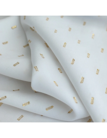 Viscose uni plumetis doré coloris écru