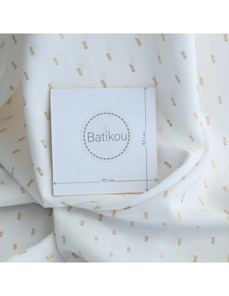 Viscose uni plumetis doré coloris écru