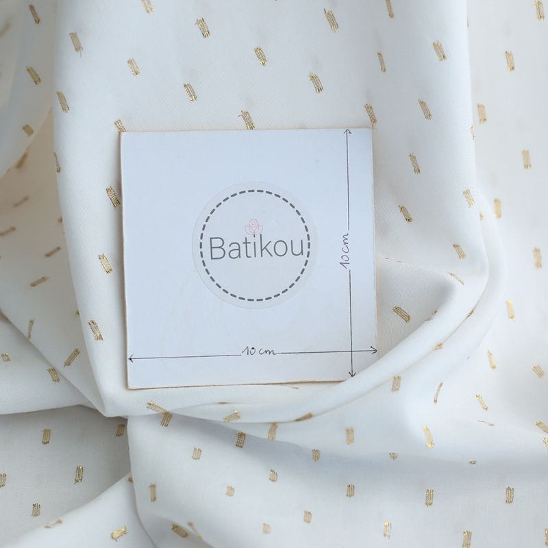 Viscose uni plumetis doré coloris écru