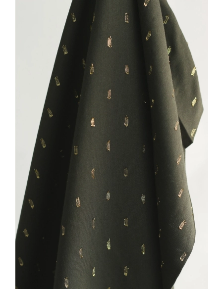 Viscose uni plumetis doré coloris vert kaki