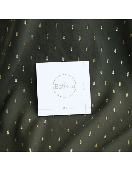 Viscose uni plumetis doré coloris vert kaki